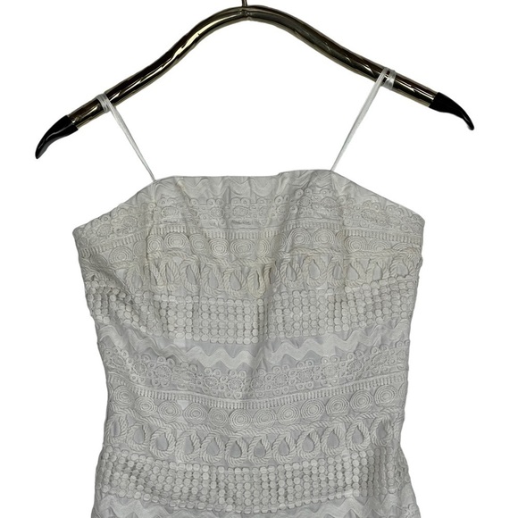 LILLY PULITZER WHITE LABEL RICK RACK RIBBON STRAPLESS WHITE MINI SHEATH DRESS - Picture 5 of 15